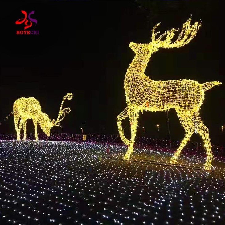 Commercial 3D Sculptures Light Christmas Deer