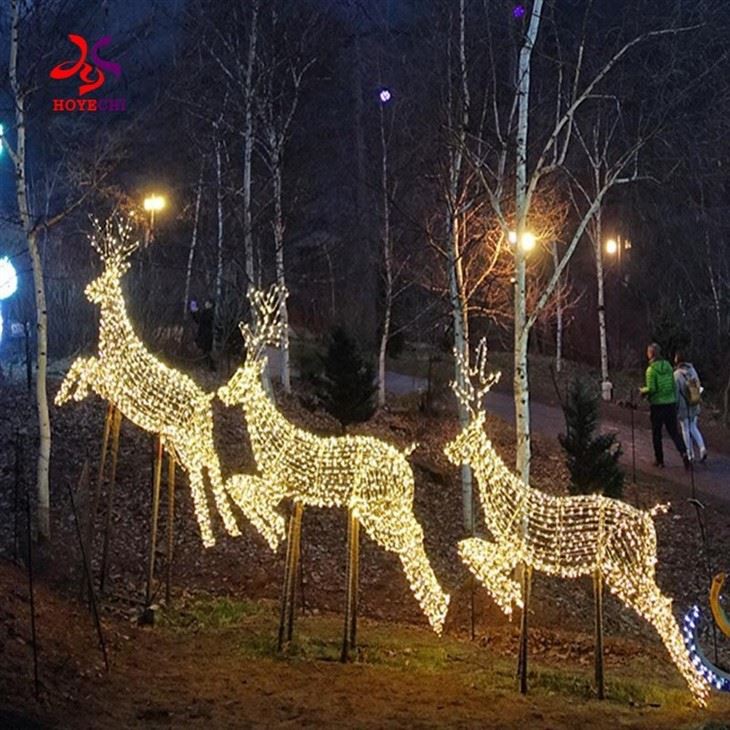 Commercial 3D Sculptures Light Christmas Deer