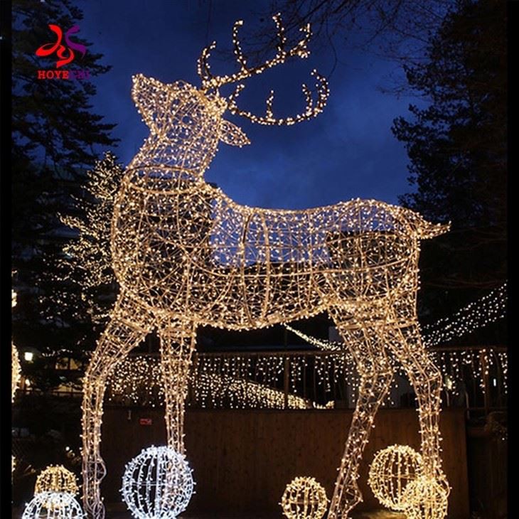 Commercial 3D Sculptures Light Christmas Deer