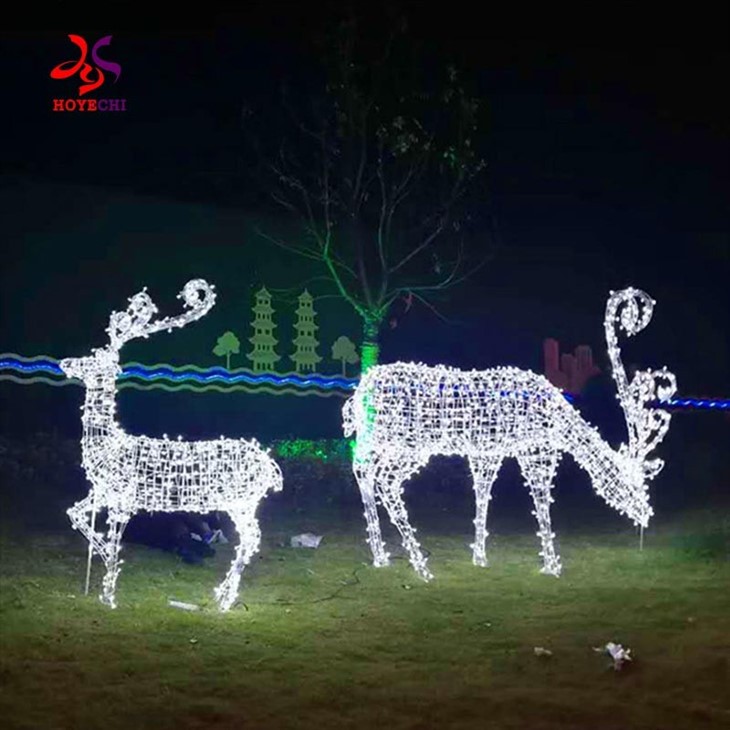 Commercial 3D Sculptures Light Christmas Deer