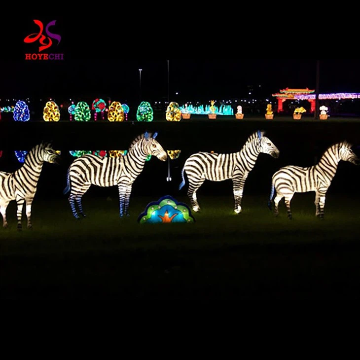 Chinese Traditional Lantern Festival Christmas Ornaments Giant Zodiac Animal Lanterns Led Silk Lantern For New Year Decoration