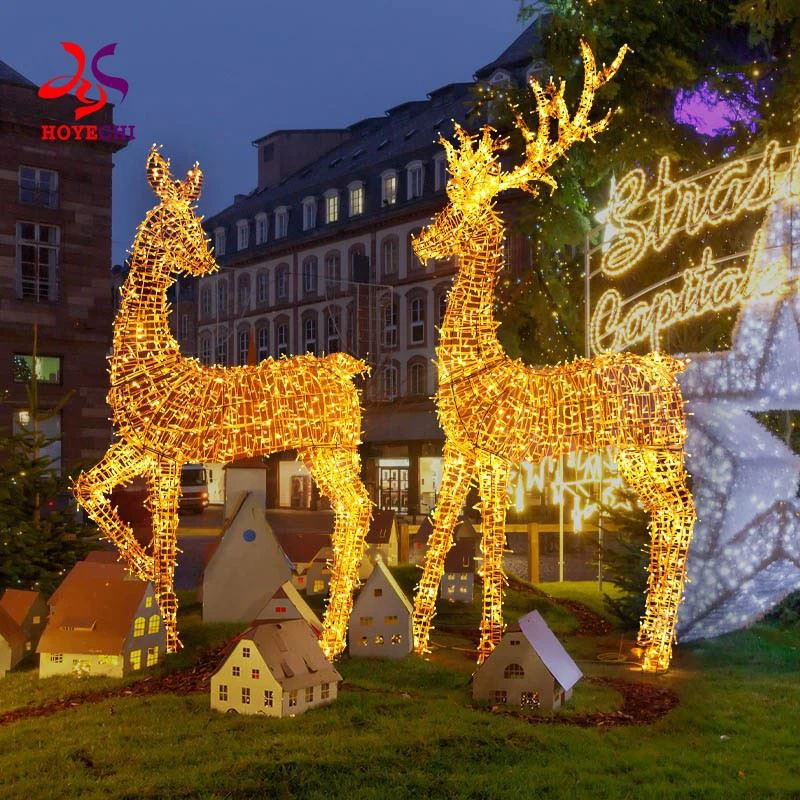 Immersive 2.7m Light Sculptures Deer Light For Parks And Scenic Area Festivals