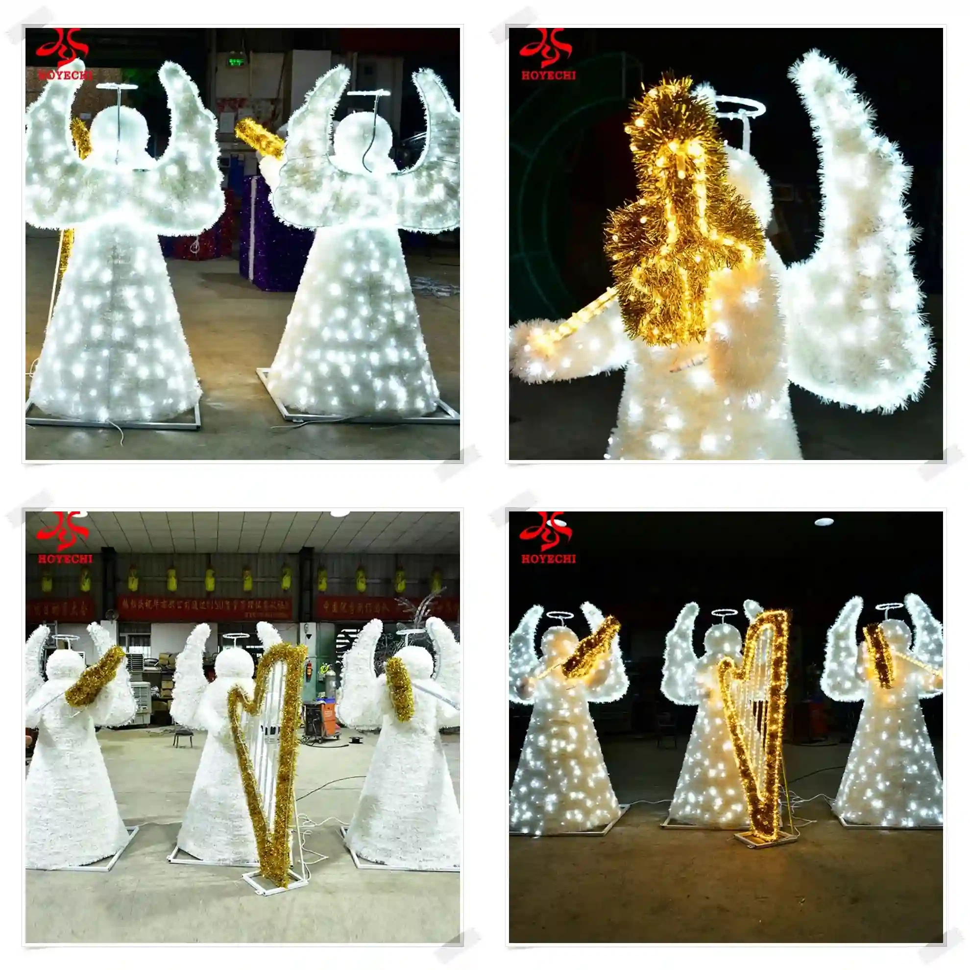 Nwèl Angel Deyò Limyè Pou Dekorasyon Komèsyal